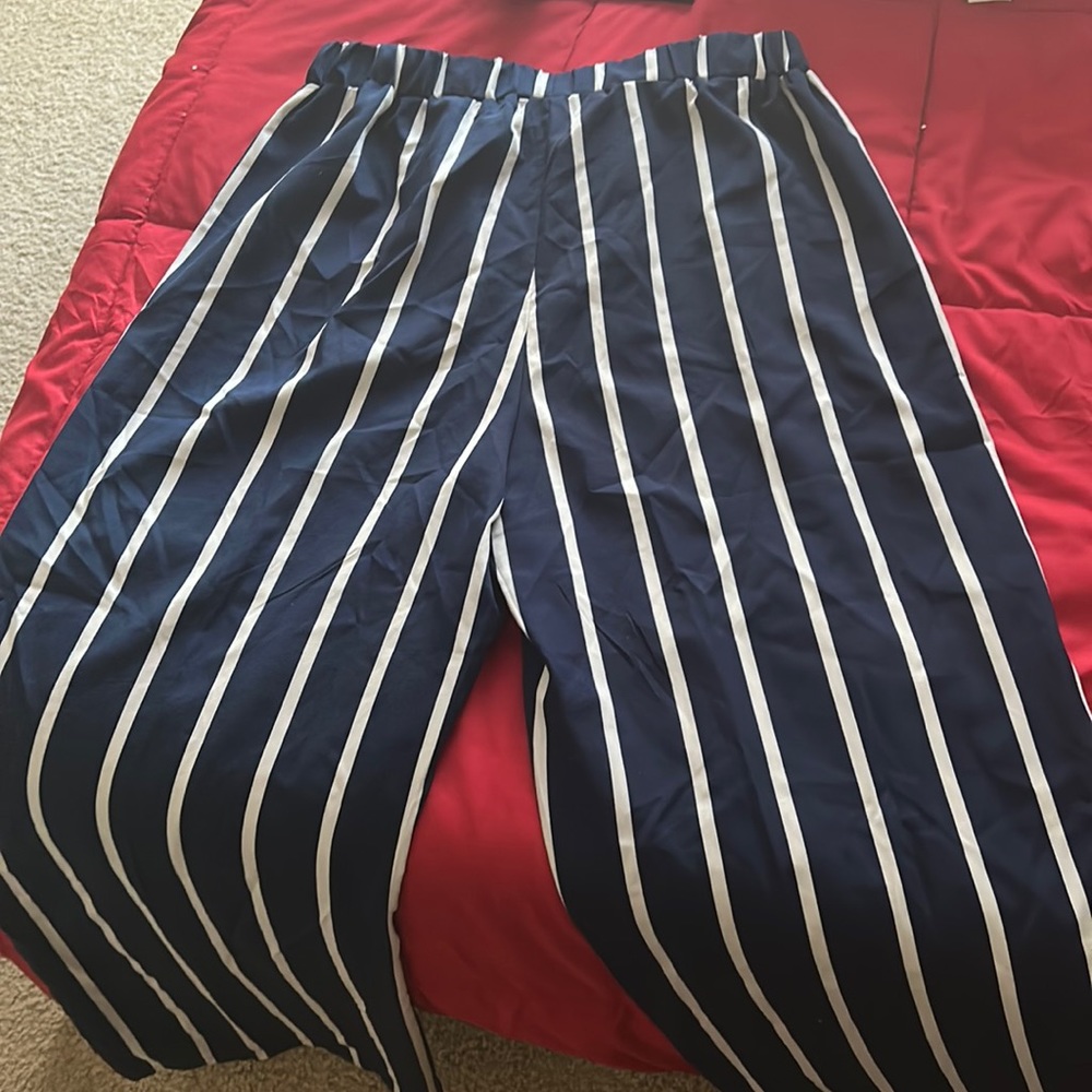 Size Large striped light fabric pants